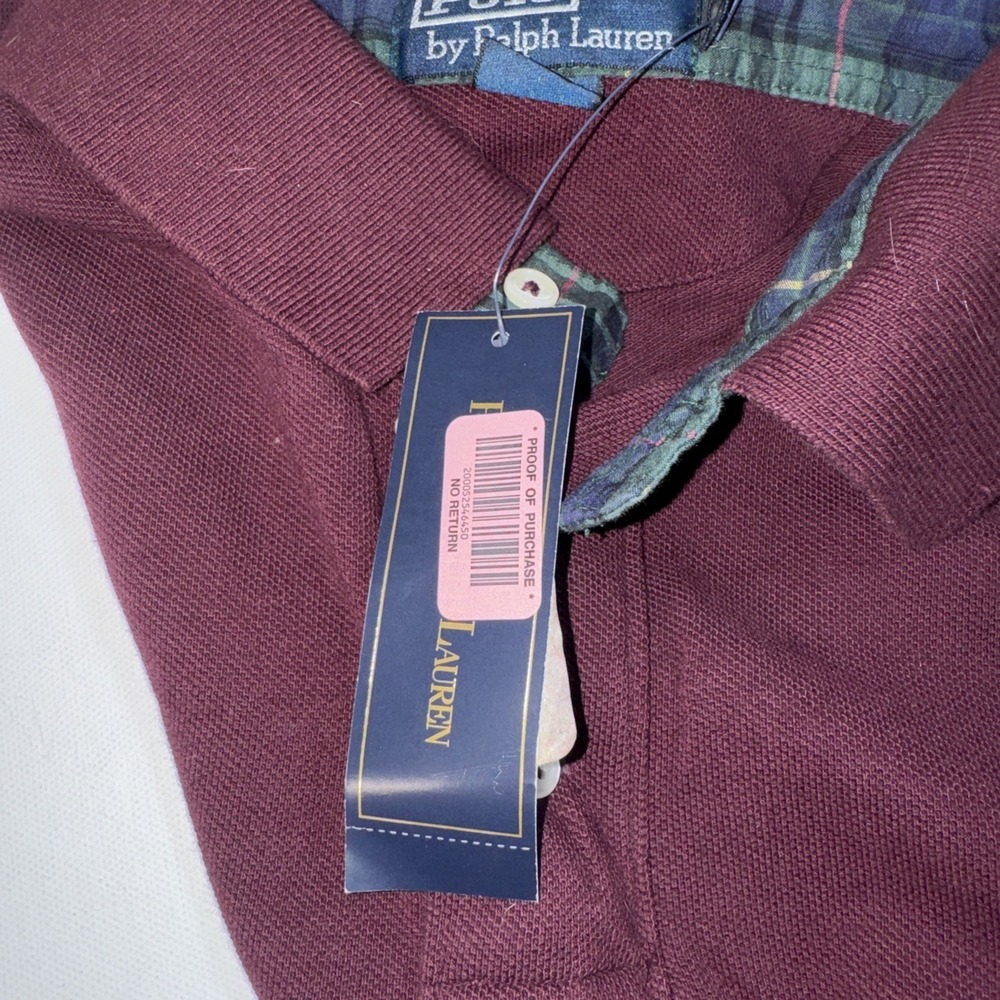 Rare NWT VTG POLO RALPH LAUREN Embroidered Pheasant Pocket Rugby Polo - Picture 9 of 9